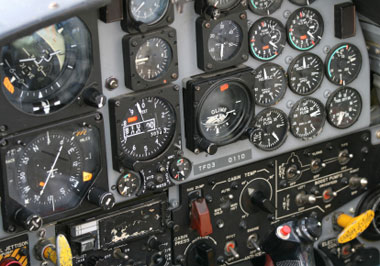 Panel in jet fighter